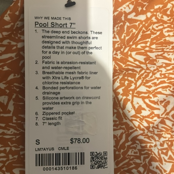 Lululemon Pool Short 7” BNWT - Picture 9 of 9